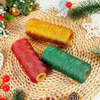 984 Feet Christmas Twine Packing Bakers Kraft Butchers Baking Gardening Twine Wrapping Arts Crafts Party Decorations(Gold Green Red)