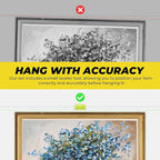 Picture and Mirror Hanging Kit Assortment – Hardware Supplies to Hang a Picture, Canvas, or Painting – Assortment of Hooks, Wire, Nails, and Sawtooth Hangers – Suitable for Drywall and Masonry Hanging