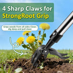 Weed Puller Tool, Stand Up Weed Remover Tool with Long Handle, 4 Claw Steel Head Weeder Tool with 4-Sectioal Pole Design, Garden Hand Weeding Tool, Smoothly Remove Weeds Without Kneeling