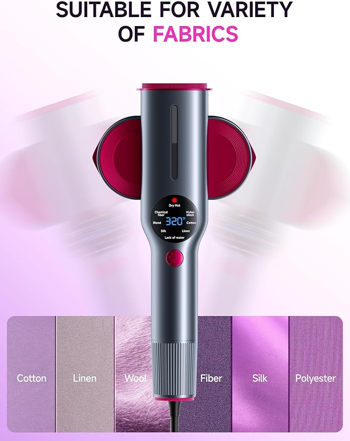 DRFLASH 2-in-1 Steamer & Iron for Clothes,15s Fast Heat-up 1200W Portable Handheld Garment Steamer,Travel Size with Large Ceramic Heat Panel,Quick Wrinkle Removal,110V-120V