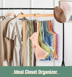 4 Pack Bra Hangers for Closet Organizer Upgraded Non-Slip Bra Organizer for Closet Tank Top Hanger Multi Hangers Space Saving with 40 Hooks for Belt, Tie, Tank Top, Necklaces