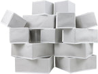 Fordonral 16 Pack Drawer Organizer Clothes, Foldable Fabric Dresser Organizer Closet Organizers and Storage Box for Underwear,Folded Clothes,Baby Clothing,Socks,Bra,Towels,Ties(White)
