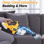 Cordless Handheld Vacuum Cleaner Compatible with DeWalt 20V Battery, 16000Pa Strong Suction, 2 HEPA Filters & 4 Nozzles, Lightweight Portable Vacuum for Car, Home, Garage – Tool Only