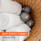 Full Circle Loads of Fun Anti-Static Dryer Balls, Set of 3 – Quiet, Scent-Free and Hypoallergenic Reusable Fabric Softener Laundry Balls – Non Toxic and Vegan, Gray 3 Count