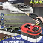 2500W Handheld Steam Cleaner,Portable Car Steamer For Auto Detailing,High-Temperature and Pressure Steam Cleaner For Home, Steam Cleaning Machine for Furniture,Kitchen,Grout,Floor,Tile (Red)