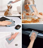 KitchLife Microfiber Cleaning Cloth Roll, 100 Pack - Tear-Away Microfiber Paper Towels, Lint-Free, Reusable, Washable for Kitchen, Car, Dishes, and Sensitive Surfaces (Grey)