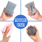 6pcs Stainless Steel Scrubber 2pcs Heavy Duty Scrub Sponges 1pcs Dish Clean Towel for Kitchens Bathroom and More