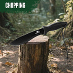 Mossy Oak 11.5'' Machete for Yard Work, Survival Kukri Machete Knife with Sheath, EDC Gear, Ergonomic Anti-Slip Handle, Stainless Steel Machetes for Cutting Trees, Gardening, Bushcraft and Hunting