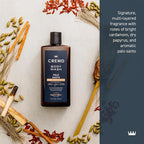 Cremo Body Wash Men, Notes of Bright Cardamom, Dry Papyrus and Aromatic Palo Santo, 16 Fl Oz