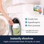 Good Laundry Flowers of Paradise Detergent Sheets, & Dryer Sheet Bundle - No Plastic Jugs, Eco-Friendly, Zero Harsh Chemicals, Hypoallergenic - Based in the USA