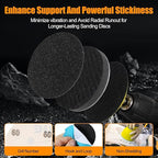 136Pcs Sanding Disc Drill Polishing Kit,3 Inch Sandpaper Wet Dry Headlight Restoration Kit with Hook and Loop Buffing Pads for Car Polish,Metal Glass Resin Polish Rotary Tools Attachment