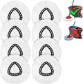 O-Ceda Easy Wrin Spin Mop Replacement - 8 Pack Microfiber Spin Mop Heads, Easy Cleaning Refills