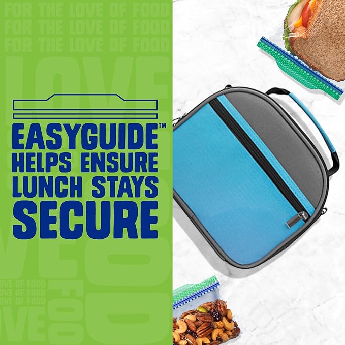 Ziploc Sandwich and Snack Bags, Easy Open and Close, Plastic Food Storage Bags, 105 Bags Total (Packaging May Vary)