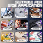 Handheld Car Vacuum Cleaner, 21000PA Rechargeable High Power Cordless Mini Vacuum Cleaner and Blower 4-in-1 with 3 Gear, Vacuum with Brushless Motor for Car, Home, Office, PC