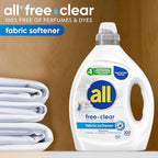 Original, Liquid Fabric Softener for Sensitive Skin, Unscented and Hypoallergenic, Concentrated, 80oz, 200 Loads