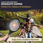 Bug Zapper Racket - Electric Fly Swatter & Mosquito Zapper for Indoor/Outdoor Insect Control - Battery-Operated Tennis Racket Zap - Lightweight & Portable High Voltage Bug Zapper - Black Mamba