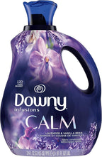 Downy Infusions Liquid Fabric Softener, Calm, Lavender & Vanilla Bean, 81 fl oz