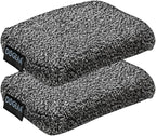 Heavy - Duty Kitchen Sponge - 20 Times More Durable, Scratch Free, Suitable for Non Stick Cookware Cut Resistant, Multi - Purpose Cleaning Supplies for Home, Bathroom (2 Pack Grey)