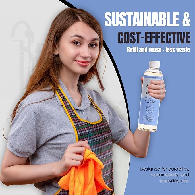 Better Than Clean™ Fragrance Free Bath & Daily Shower Cleaner Concentrate – Plant-Based, Non-Toxic, Soap Scum & Hard Water Stain Remover for Tub & Tile – 8oz Makes 4 Bottles