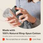 Zeppoli Classic Kitchen Towels - 12 Pack 100% Natural Cotton Kitchen Towel Set, Reusable Wash Cloths, Absorbent Dish Towels, Machine Washable Hand Towels, Kitchen Essentials - 15” by 25” - Gray