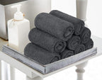 Utopia Towels 12 Pack Cotton Washcloths Set, 100% Ring Spun Cotton, Premium Flannel Face Cloths, Highly Absorbent and Soft Feel Fingertip Towels, Grey