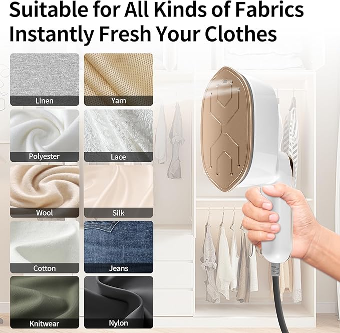 2024 New Steamer Iron For Clothes Travel Mini: Handheld Size Portable Clothing Small Garment Electric Steam Ironing Machine For Travel College Dorm Home Essentials