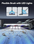 Cordless Vacuum Cleaner, 8-in-1 Powerful Vacuum Cleaners for Home with 1.3L Large Capacity, 2 Modes & 30Mins Runtime, Rechargeable Stick Vacuum for Pet Hair Hardwood Carpet - Green