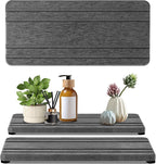 2PCS Water Absorbing Stone Tray, Quick Drying Diatomite Stone Sink Tray, Water Absorbent Diatomite Coasters for Kitchen Sink, Bathroom Counter Hand Soap Dish Toothbrush Holders