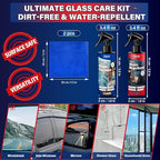 Car Glass Cleaner & Water Repellenet, Windshield Rain Repellent Streak-Free Water Spot Remover Hydrophobic Coating Protecting Against Stains Safe on Glass, Tinted Windows & Mirrors- Pack of 2