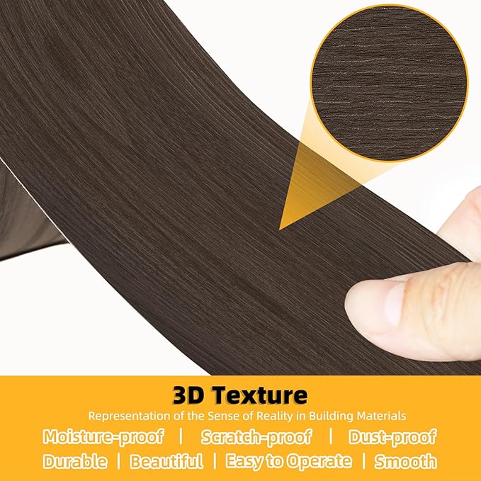 GSCIT Club Red Walnut Wallpaper, 2.4 inch X 15ft Self Adhesive Wood Grain Repair Tape Walnut Repair Patch for Tables, Chairs, Baseboards, Doors, Windows, Floors, Handicraft DIY.