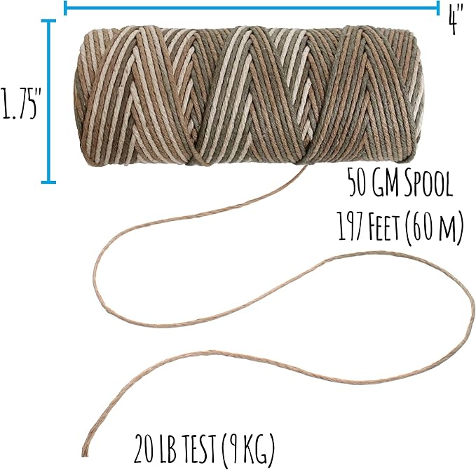 The Beadsmith 100% Hemp Cord – Earthy Browns – 2mm, 197 Foot Spool, 20LB Test Strength – Twine for Jewelry Making, Macrame, Paper Crafts, Gardening, Scrapbooking, Home Décor, DIY String Art & More