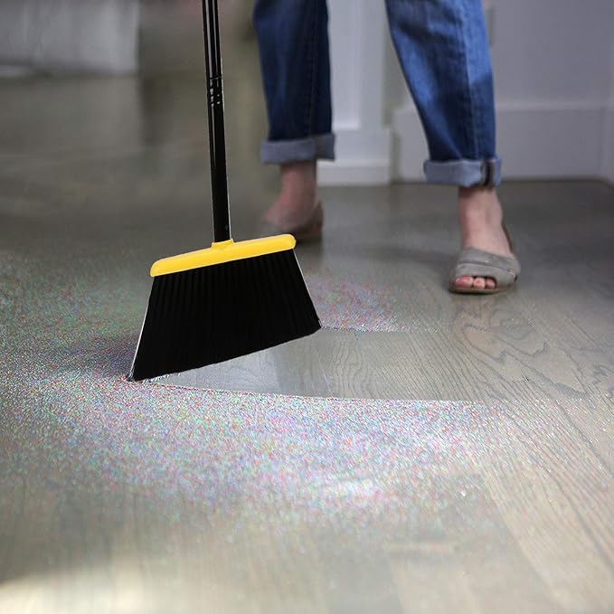 Broom and Dustpan Set,IndoorBroom with Dust pan Combo Set for Home,Angle Kitchen Broom for Floor Sweeping
