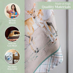 Maison d' Hermine Kitchen Towels Set of 3 100% Cotton 27.50" x 20" Reusable Cloth Tea Dish Towels Absorbent with Hanging Loop for Kitchen, Home, Dining, Cocktail Parties (Deer in The Woods)