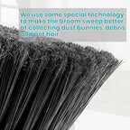 Blue Indoor Broom 54" Long Handle House Broom for Floor Cleaning Sweeping Broom for Kitchen, Garage, Lobby, Patio and Garden
