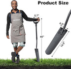Spade Shovel, 45" Trench Shovel with 14.5" Long Narrow Spade for Digging, Trenching, Planting, Gardening, Heavy Duty with Serrations