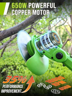 Electric Weed Wacker Cordless: 21V Weed Eaters Battery Powered with 2 Batteries & Charger, Stringless Metal Blade Weed Trimmer 3 in 1 Grass Trimmer/Edger/Brush Cutter for Lawn Yard Garden