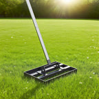 17" x 10" Lawn Leveling Rake with 78" Adjustable Stainless Steel Handle - Heavy Duty Grass Leveling Tool, Leveling rake for Lawn Care, Yard Leveler