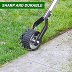 Wheel Rotary Edger Lawn Tool, Sidewalk 66.7Inch Manual Lawn Edger, Grass Edge Trimmer, Adjustable Stainless Steel Handle with Cushion Grip，Soil, Garden and Yard Tool