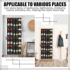Windyun 2 Pack 40 Over the Door Shoe Organizers Large Mesh Pocket Hanging Shoe Rack for Closet Nonslip Behind Dorm Door Storage Holder Dorm Essentials Back to School Organizer for College(Black)