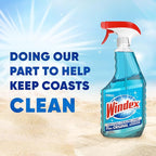 Windex Glass and Window Cleaner Spray Bottle, Bottle Made of 100% Recycled Plastic, Surface Cleaning Spray, Original Blue Scent, 32 Fl Oz
