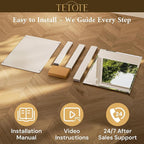 TETOTE 15 x 26 Bathroom Mirror with Storage with Tempered Beveled Mirror Silver Medicine Cabinet Aluminum Cabinet DTC Hinges, Stepless Adjustable Shelves, Recessed/Surface-Mounted