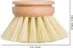 REDECKER Tampico Fiber Replacement Head Made with Untreated Beechwood, 1-5/8-Inches - Wooden Dish Brush Replacement Head - Dish Scrub Brush