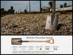 IDEALSPATEN - Made in Germany Since 1899 - Bremen Rounded Spade - Professional Midsize Spade for Digging, Ash D Handle 5.75lb - 45 in (Bremen)#IS120