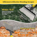 Garden Shovel: Heavy Duty Floor Scraper with Metal Sharp Blade, Multifunctional 60in Long Handle Flat Shovels for Edging Weeding Landscaping Lawn Tool