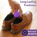 Air Jungles Shoes Deodorizer Ball 12 Ct, Lavender Scent, Odor Remover Balls for Sneakers, Gym Bags, Lockers, Closets, Hampers, and Drawers, Essential Oil Provides Natural Freshness
