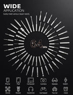Mini Electric Screwdriver Set, 64 Self-Magnetic Bits, Dual Mode Electric/Manual, 3.7V Rechargeable, Max 3 N.m Torque, Magnetic Storage Case, for Phone Laptop Camera Watch Repair - Beige