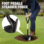 REDCAMP 27" Shovel for Digging, Garden Spade Tool with D-Handle, Manganese Steel Wooden Handel Spade Digging Tool,Beach,Sand Car Snow Shovel