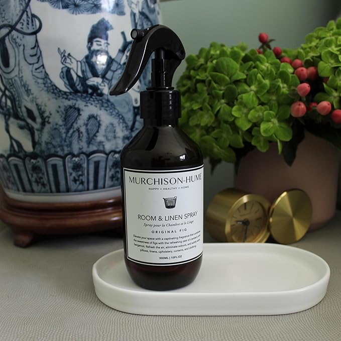 Murchison-Hume Room & Linen Spray – Original Fig, 10 oz | Non-Toxic, Pet-Friendly, Eco-Friendly Luxury Home Fragrance | Elegant Scent for Bedding, Upholstery & Interiors