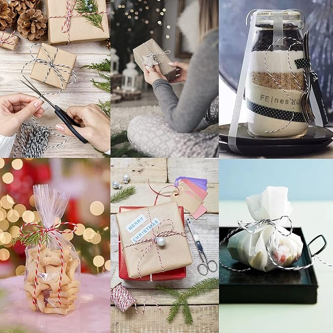 Anvin Cotton Twine - Natural Jute, Bakers & Butchers Twine, 984 Feet (Pack of 3, 10 Ply, 2mm Thick) for Arts, Crafts & Gardening