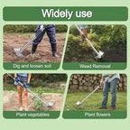 Weed Puller Tool with Long Handle, 60inch Manual Weeder Remover Tool, Stainless Steel 2 in 1 Hand Weed Rake for Gardening, Heavy Duty Uprooting Weeding Pull for Garden, Lawn,Yard, Patio